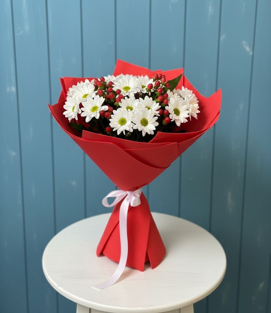 Букет цветов из: Хризантемы в Каче