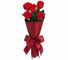 Букет 5 Красных роз Эдлесс Лав в Каче