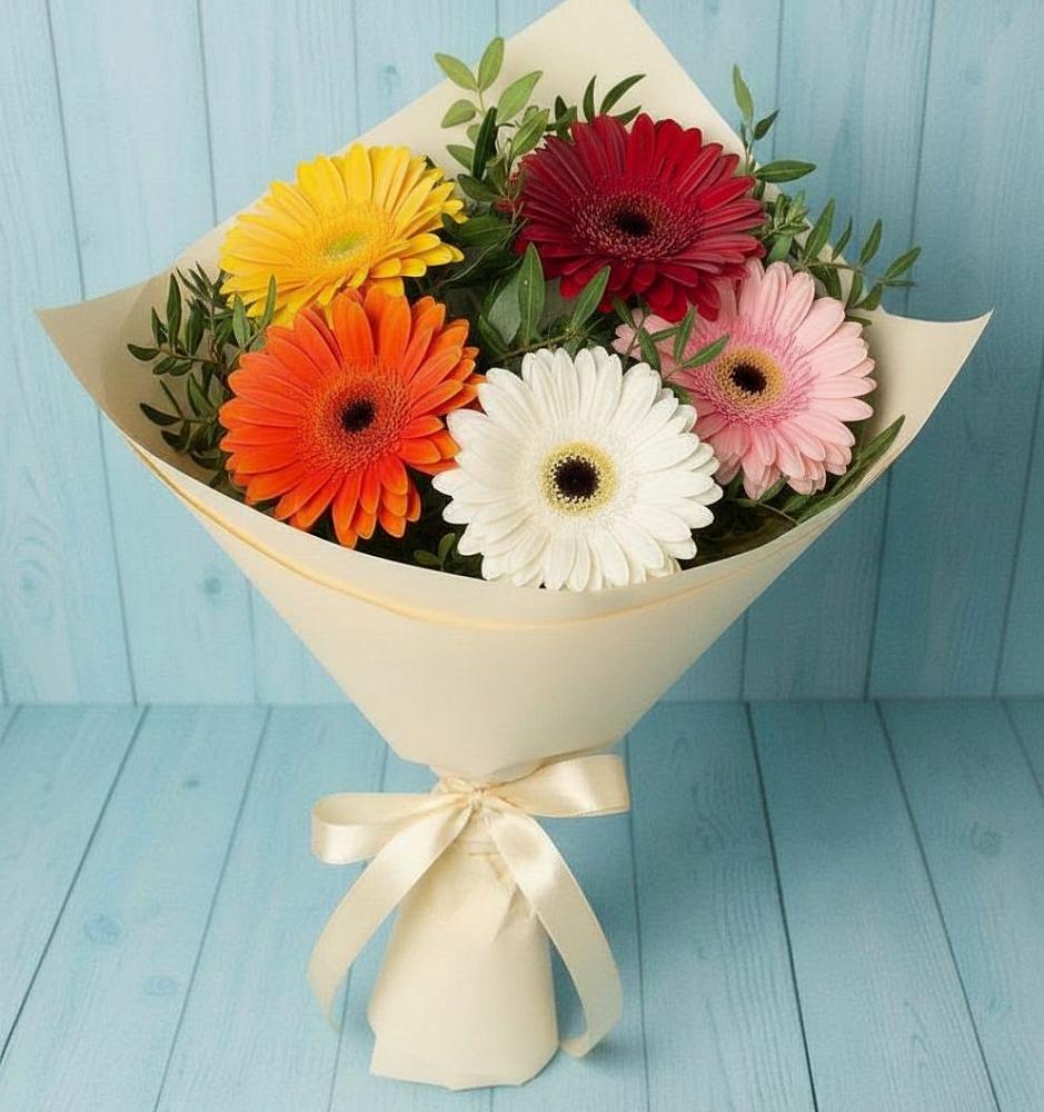 Букет цветов из: Герберы в Каче