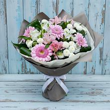 Букет цветов из:  Герберы, Альстромерии и Хризантемы #REPLACE_PRED# Каче
