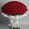 Букет 101 Красная роза Блэк Мэджик в Каче