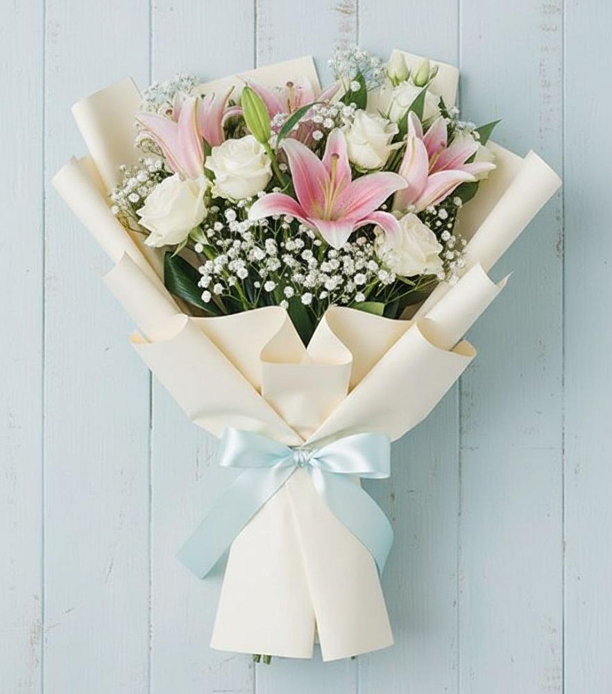 Букет цветов из: Лилии в Каче