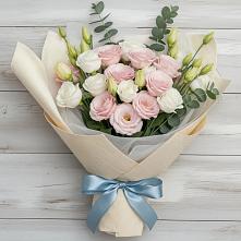 Букет цветов из:  Лизиантусы в Каче