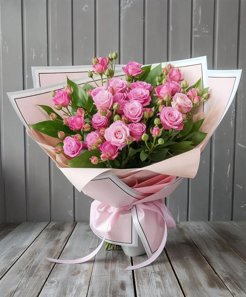 Букет Розовый кустик в Каче