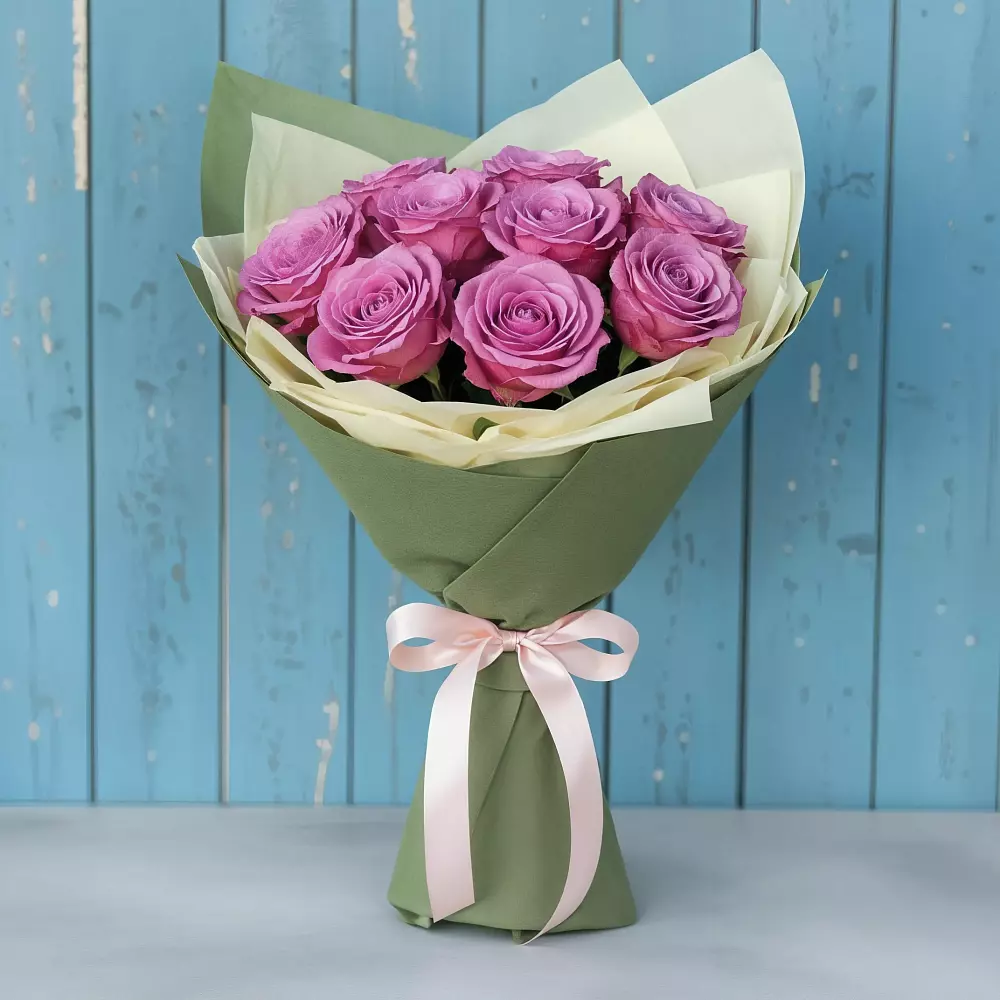 Букет Розы Фёрст Леди в Каче