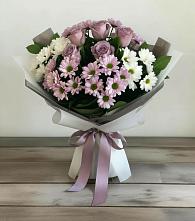 Букет цветов из:  Хризантемы и Розы #REPLACE_PRED# Каче