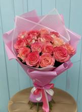 Букет 15 Розовых роз Равель #REPLACE_PRED# Каче