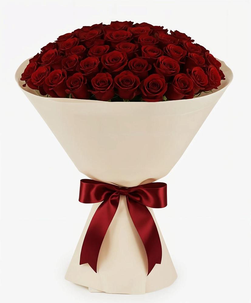 Букет 101 Бордовая роза Блэк Бакарра в Каче