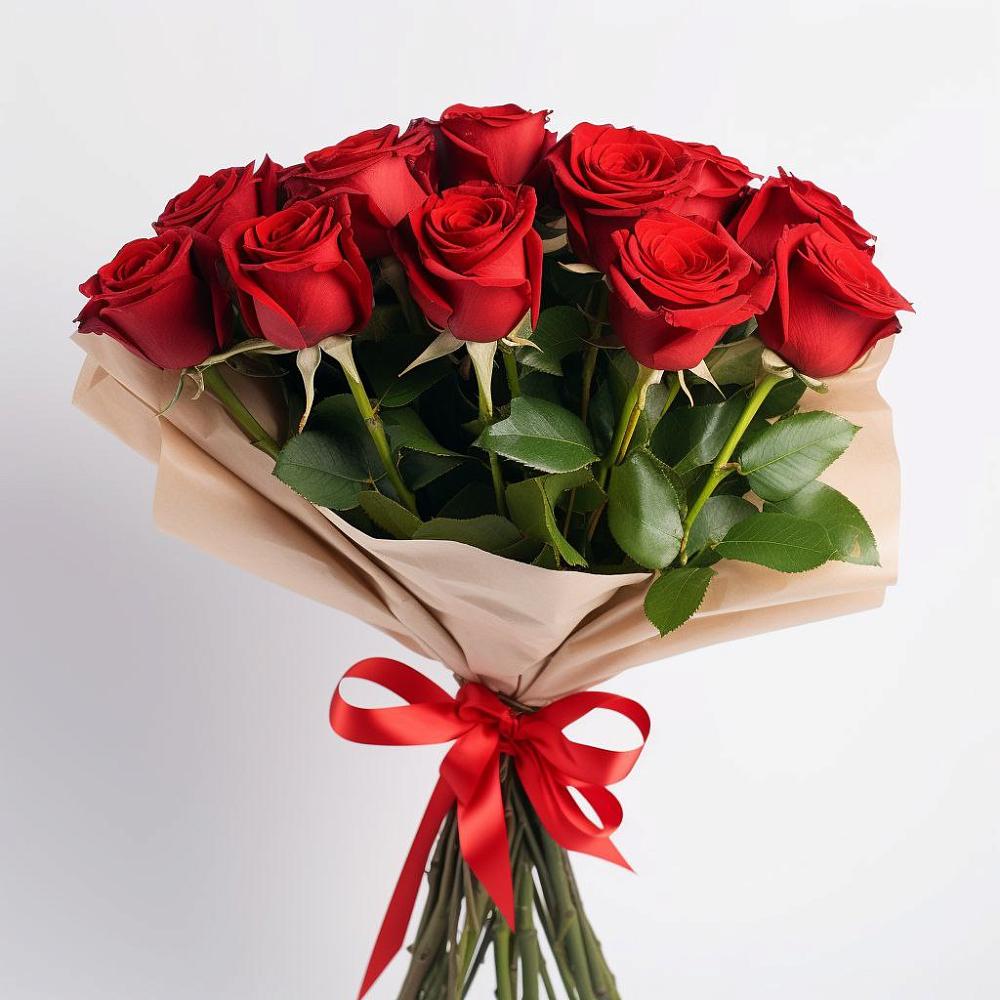 Букет 11 Красных роз Эдлесс Лав в Каче