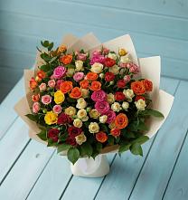 Букет Микс из разноцветных кустовых роз #REPLACE_PRED# Каче